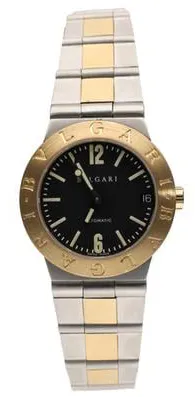 Bulgari Diagono LC29SG 29mm Yellow gold and Stainless steel Black