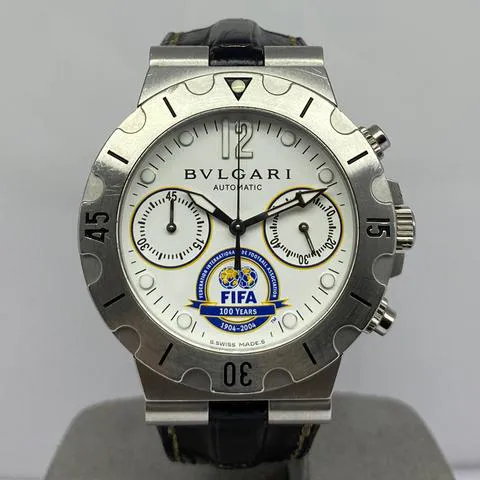 Bulgari Diagono SCB38S 38mm Stainless steel White