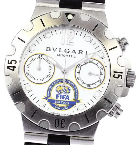 Bulgari Diagono SCB38S 38mm Stainless steel White