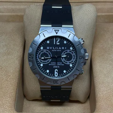 Bulgari Diagono SCB38S 38mm Stainless steel Black 1