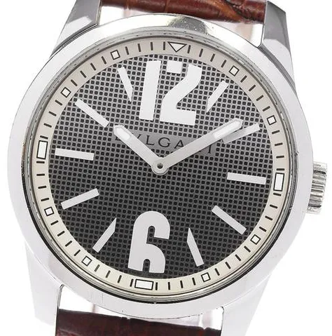 Bulgari Solotempo ST37S 37mm Stainless steel Black