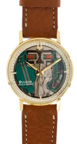 Bulova Accutron 36mm Yellow gold Skeletonized