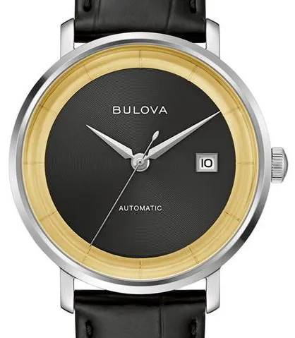 Bulova 96B406 40mm Stainless steel Black