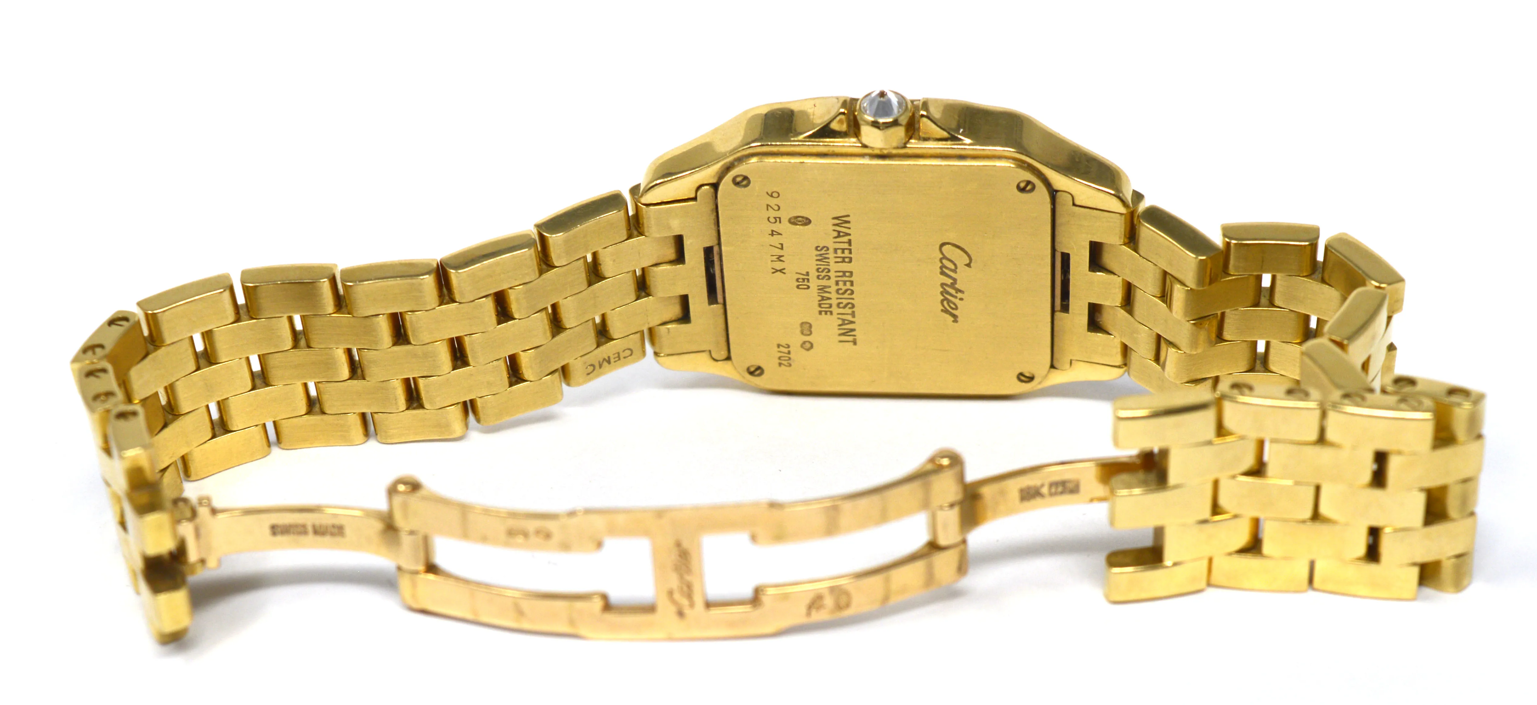 Cartier Santos Demoiselle WF9002Y7 26mm Yellow gold and Diamond Ivory 11