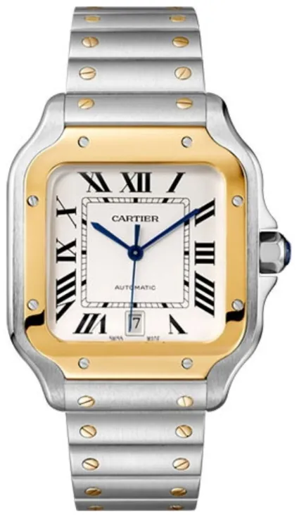 Cartier Santos W2SA0009 40mm Yellow gold Silver