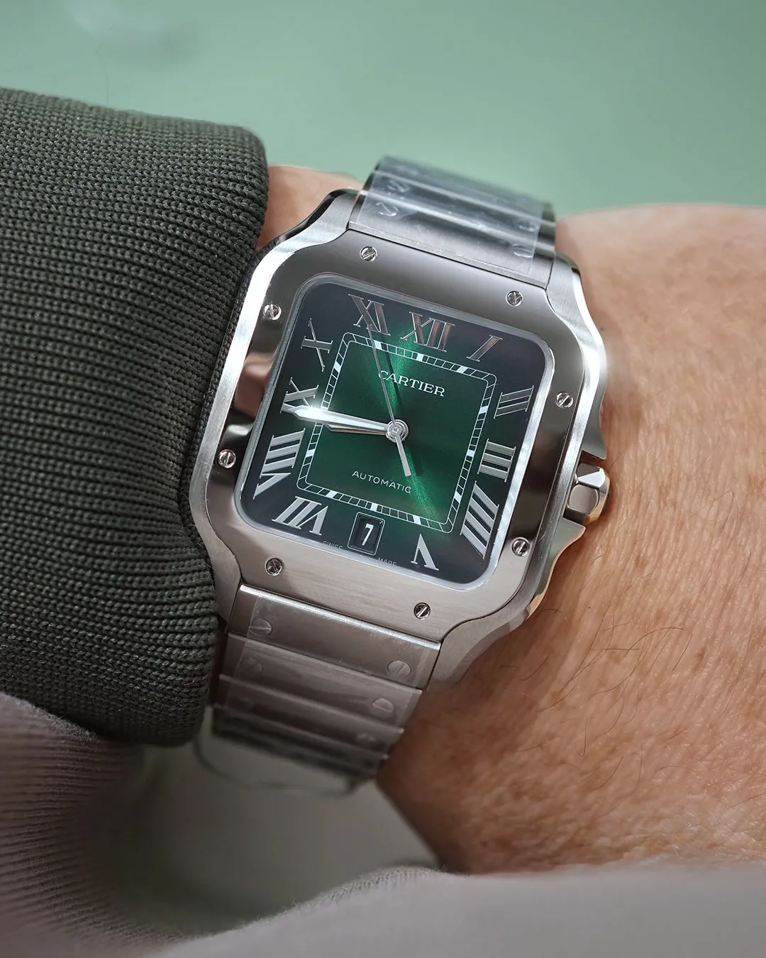 Cartier Santos WSSA0062 40mm Stainless steel Green