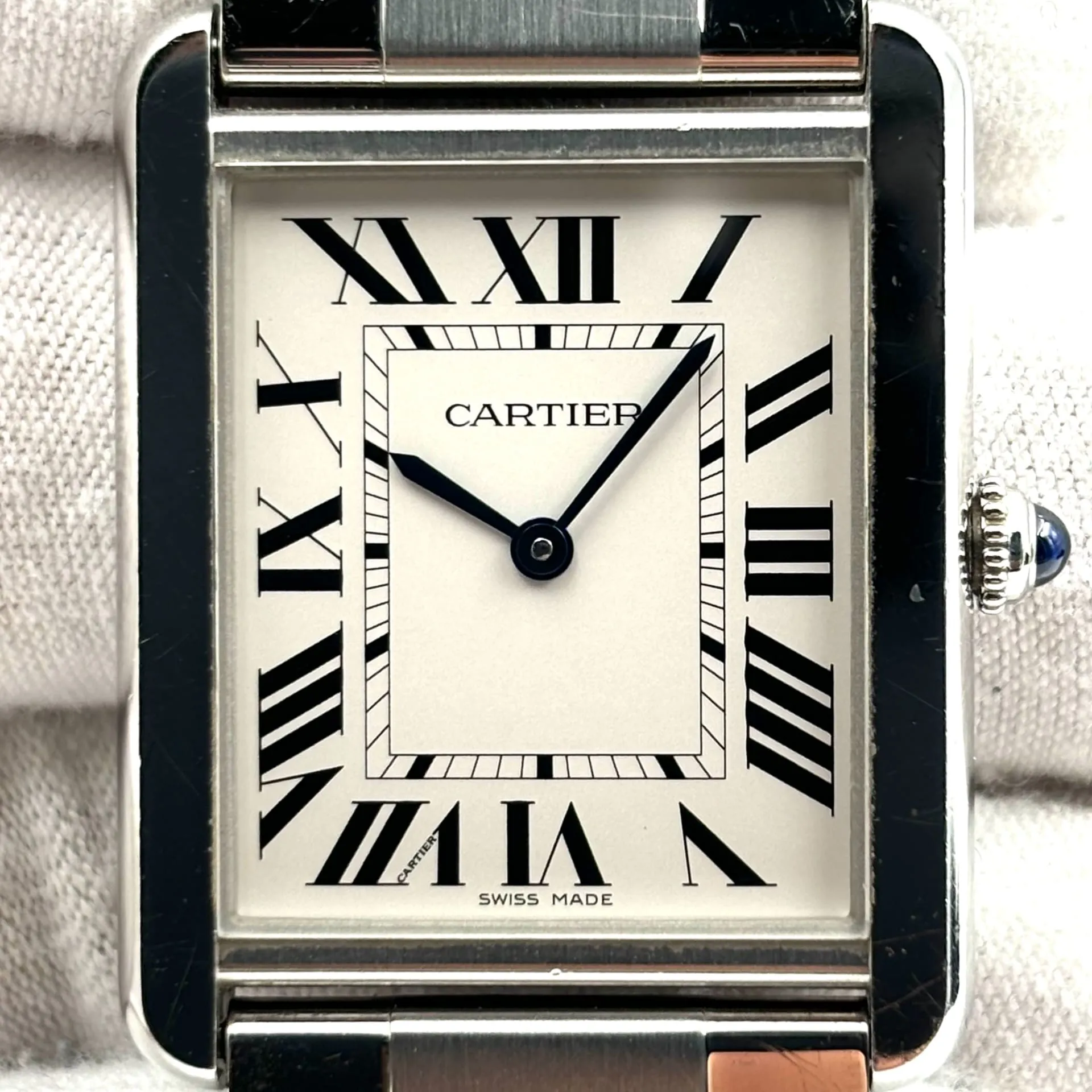 Cartier Tank Solo W5200014 34.8mm Stainless steel White