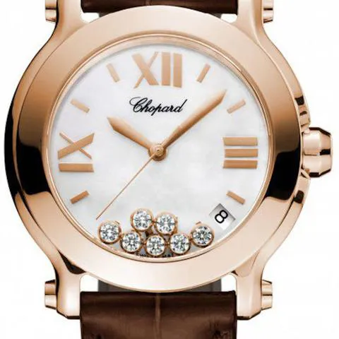 Chopard Happy Sport 4183 35mm Rose gold Mother-of-pearl