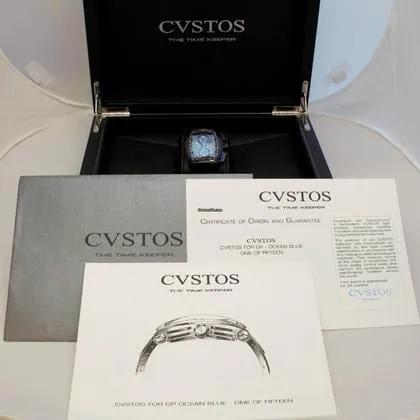 Cvstos Challenge CVSTOS Challenge Chrono for GP Ocean Blue 47mm Titanium Black