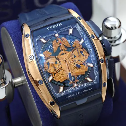 Cvstos Challenge 44mm Yellow gold and Stainless steel Blue