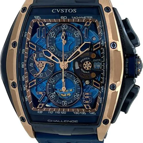 Cvstos Challenge 53.5mm Yellow gold and Stainless steel Blue