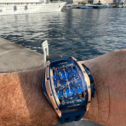 Cvstos Challenge 53.5mm Yellow gold and Stainless steel Blue 1