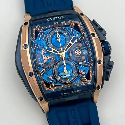 Cvstos Challenge 53.5mm Yellow gold and Stainless steel Blue 9