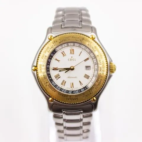 Ebel Voyager nullmm Yellow gold and stainless steel White