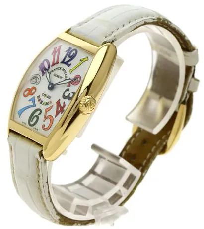 Franck Muller Cintree Curvex 7502 QZ 29mm Yellow gold White