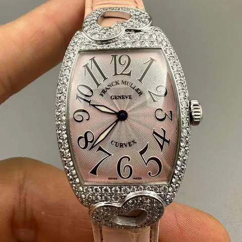 Franck Muller Cintree Curvex 7502 QZ 28mm White gold Silver