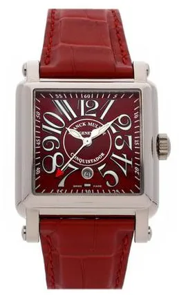 Franck Muller Conquistador Cortez 10000 L 32mm Stainless steel Red