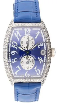 Franck Muller Master Banker 5850 MB 34mm White gold Blue