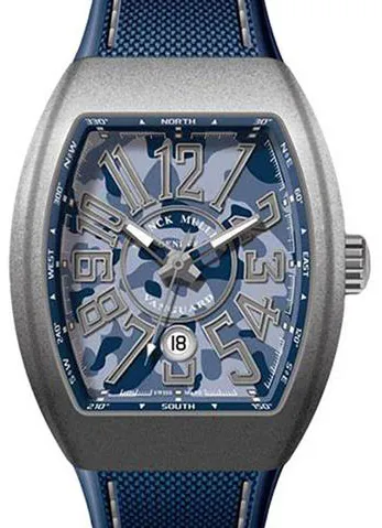 Franck Muller Vanguard V 45 SC DT TT 44mm Titanium Blue