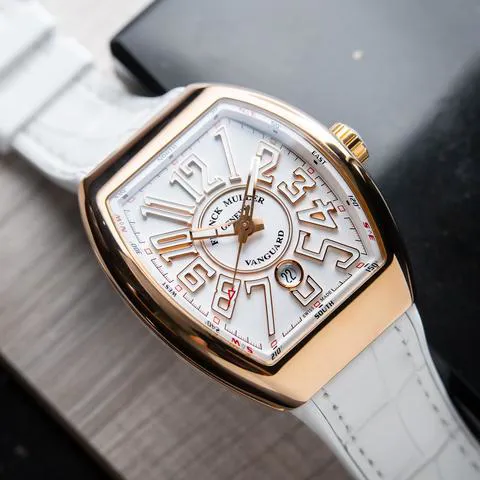 Franck Muller Vanguard V 45 SC DT 5N BC 44mm Rose gold White