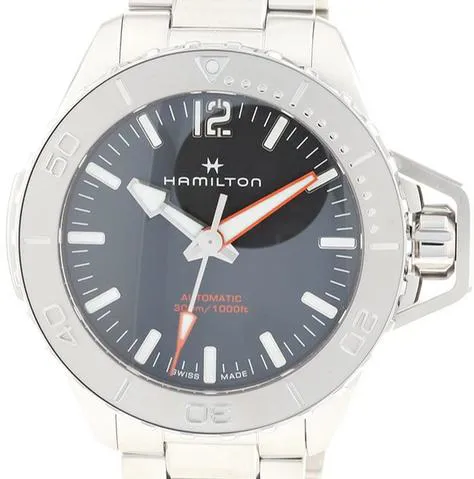 Hamilton Khaki Navy H77815130 46mm Stainless steel Black