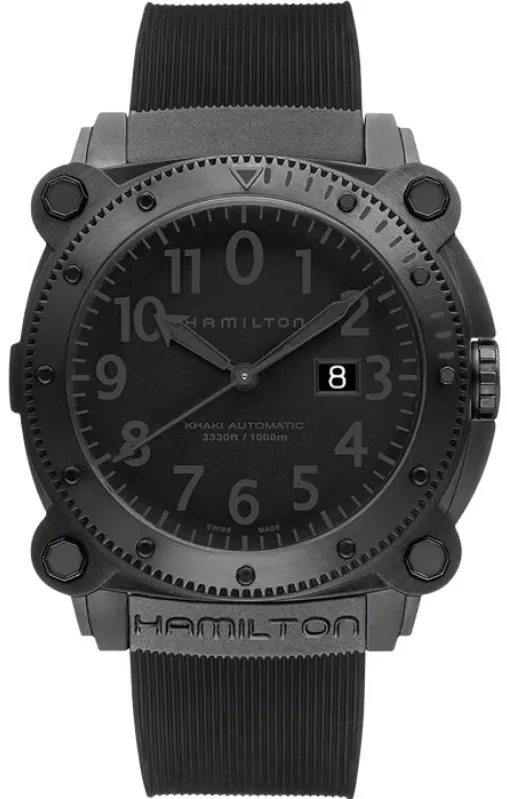 Hamilton Khaki Navy H78585333 46mm Stainless steel Black