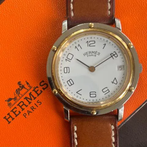 Hermès Clipper CL6.720 37mm Stainless steel White