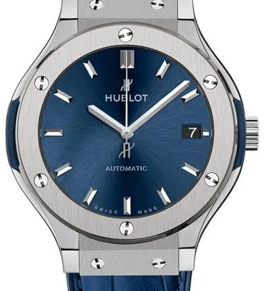 Hublot Classic Fusion Blue 565.NX.7170.LR 38mm Titanium Blue