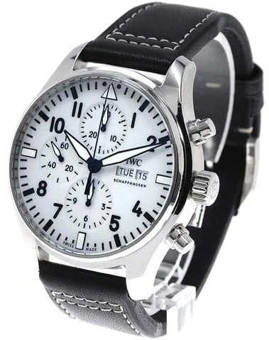 IWC Pilot Chronograph IW377704 43mm Stainless steel White
