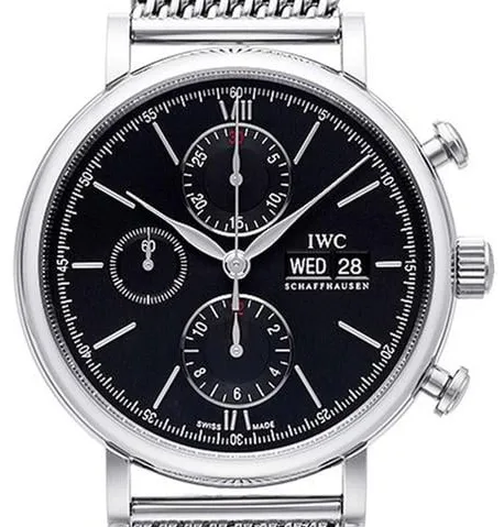 IWC Portofino Chronograph IW391030 42mm Stainless steel Black