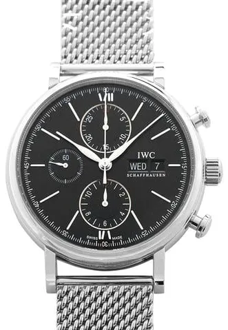 IWC Portofino Chronograph IW391030 42mm Stainless steel Black