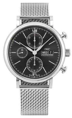 IWC Portofino Chronograph IW391030 42mm Stainless steel Black