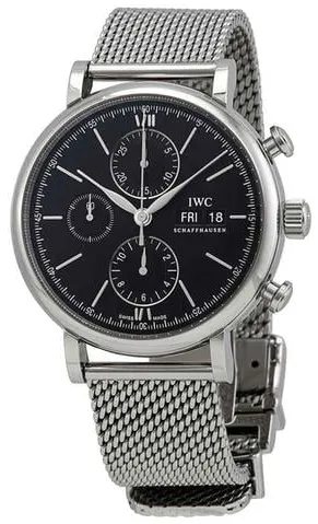 IWC Portofino Chronograph IW391030 42mm Stainless steel Black