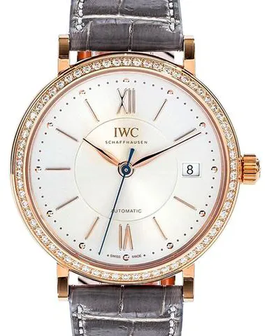 IWC Portofino IW458107 37mm Yellow gold Silver