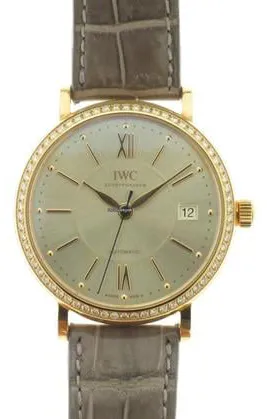 IWC Portofino IW458107 37mm Yellow gold Silver