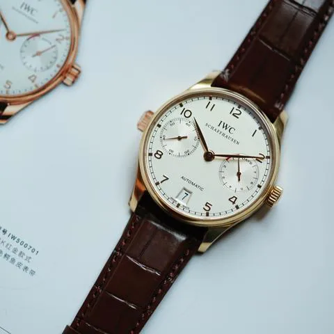 IWC Portugieser IW500101 42mm Rose gold White 2