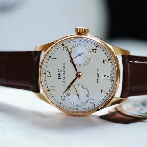 IWC Portugieser IW500101 42mm Rose gold White 3