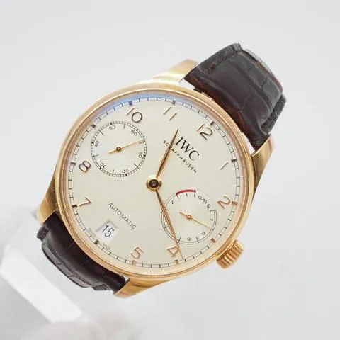 IWC Portugieser IW500701 42.5mm Rose gold Silver 3