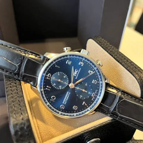 IWC Portuguese Chronograph IW371606 41mm Stainless steel Blue