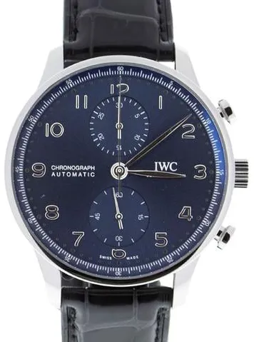 IWC Portuguese Chronograph IW371606 41mm Stainless steel Blue