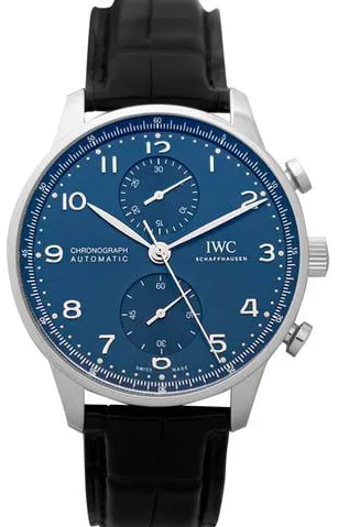 IWC Portuguese Chronograph IW371606 41mm Stainless steel Blue