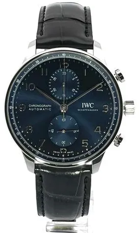 IWC Portuguese Chronograph IW371606 41mm Stainless steel Blue