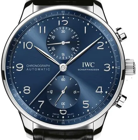 IWC Portuguese Chronograph IW371606 41mm Stainless steel Blue