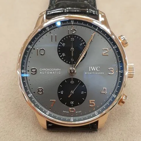 IWC Portuguese Chronograph IW371610 41mm Yellow gold Gray