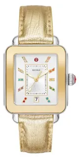 Michele Deco Sport MWW06K000027 Yellow gold Silver Sunray