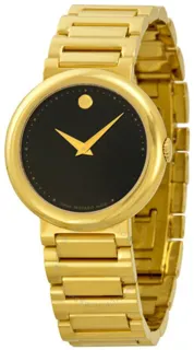 Movado Concerto 0606420 Stainless steel and Gold-plated Black