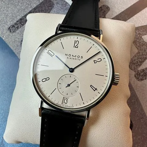 NOMOS Tangomat Datum 602 38.5mm Stainless steel White