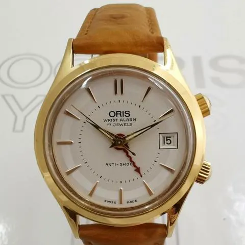 Oris 420-7387 34mm Yellow gold and Stainless steel White