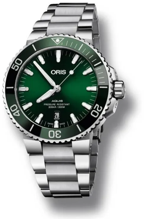 Oris Aquis Date 01 733 7730 4157-07 8 24 05PEB 43mm Stainless steel Green