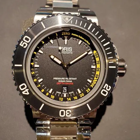 Oris Aquis Depth Gauge 01 733 7675 4154 46mm Stainless steel Black